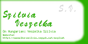 szilvia veszelka business card